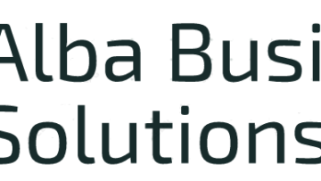 Alba Business Solutions logo with globe icon